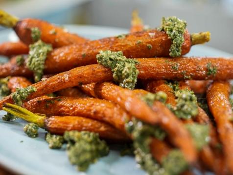 Roasted Carrots with Carrot Top Pesto