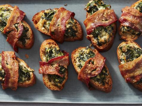 Bacon Spinach Dip Crostini