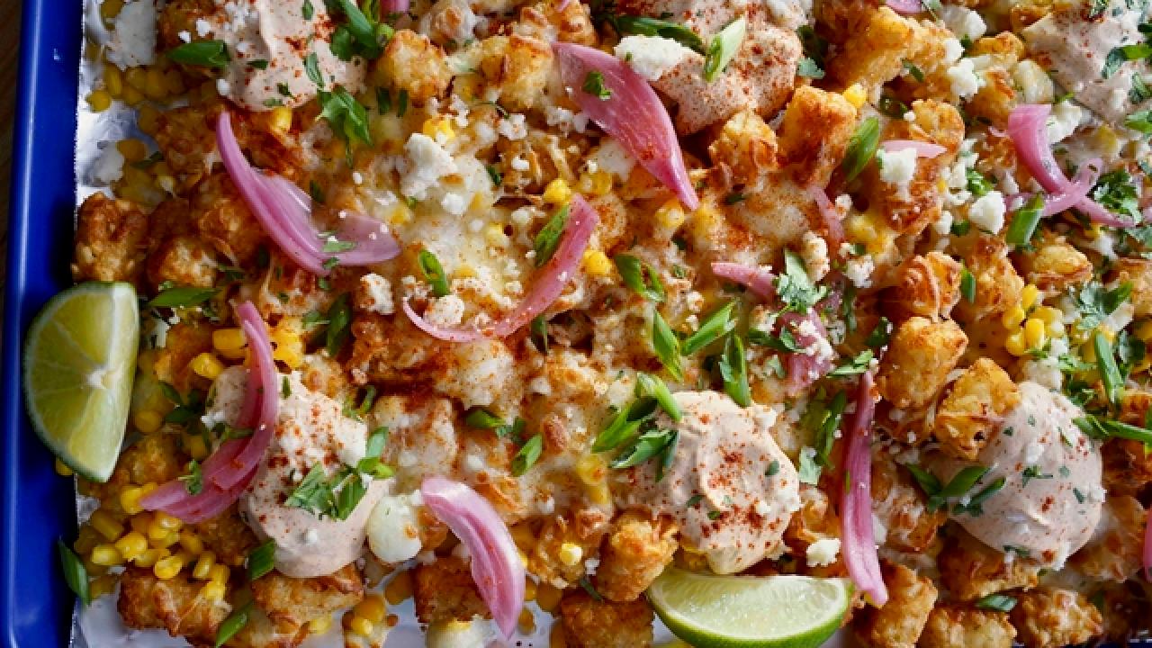 Mexican Street Corn-Loaded Tots