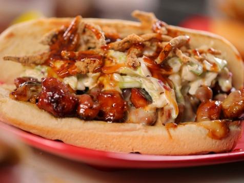 BBQ Pork Chislic Sandwich