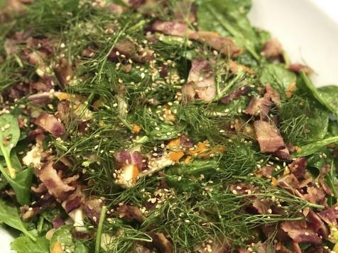 Warm Bacon Spinach Salad