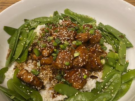 Sesame Chicken With Snow Peas