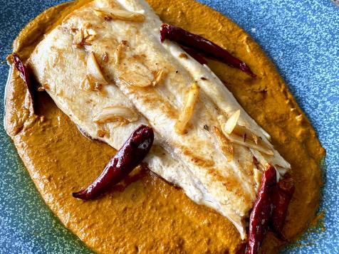 Fried Fish with Pumpkin Pipian