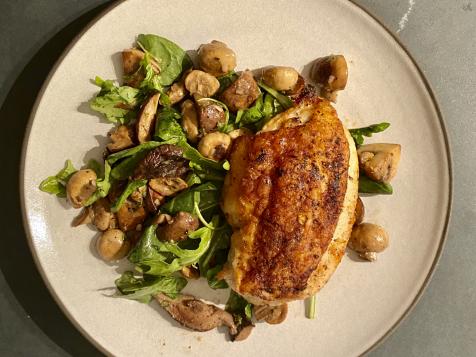 Chicken with Mushroom Salad