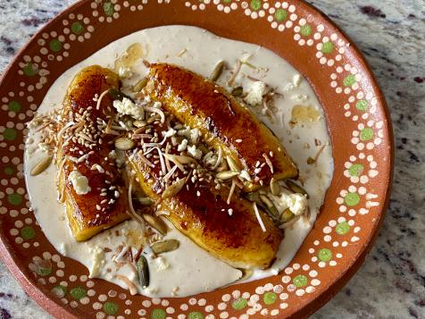 Platanos con Crema de Naranja
