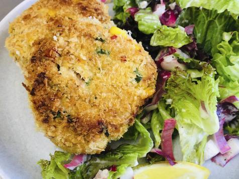 Salmon Cakes with Salad