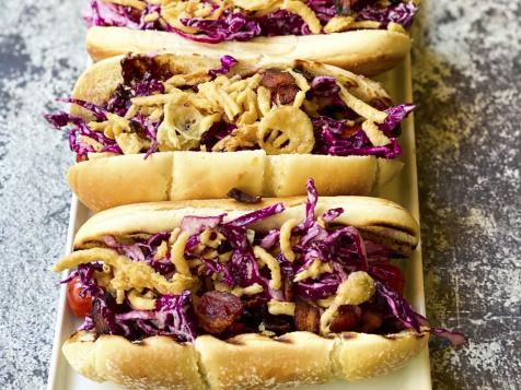 Loaded BBQ Bacon Hot Dogs