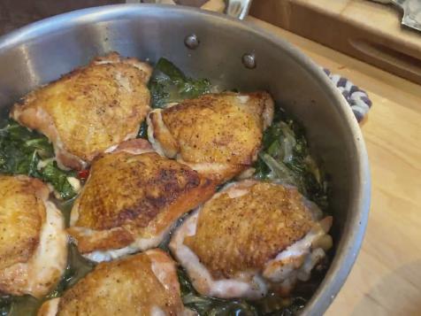 Chicken Thighs with Kale