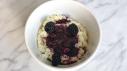 Rice Pudding with Blackberry