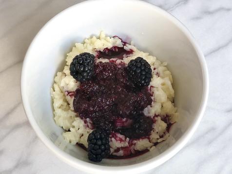 Rice Pudding with Blackberry