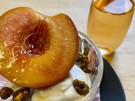 Rose-Poached Peaches