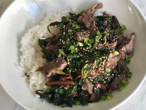 Teriyaki Steak with Chard