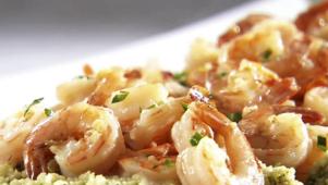 Shrimp Scampi and Pesto Couscous