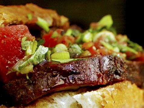 BBQ Beef Sandwich With Cat