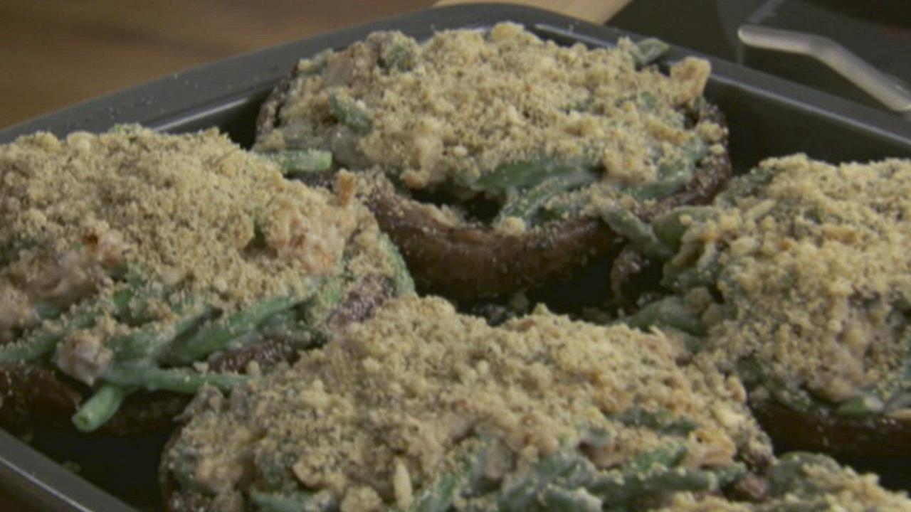 Green Bean Stuffed Portobellos
