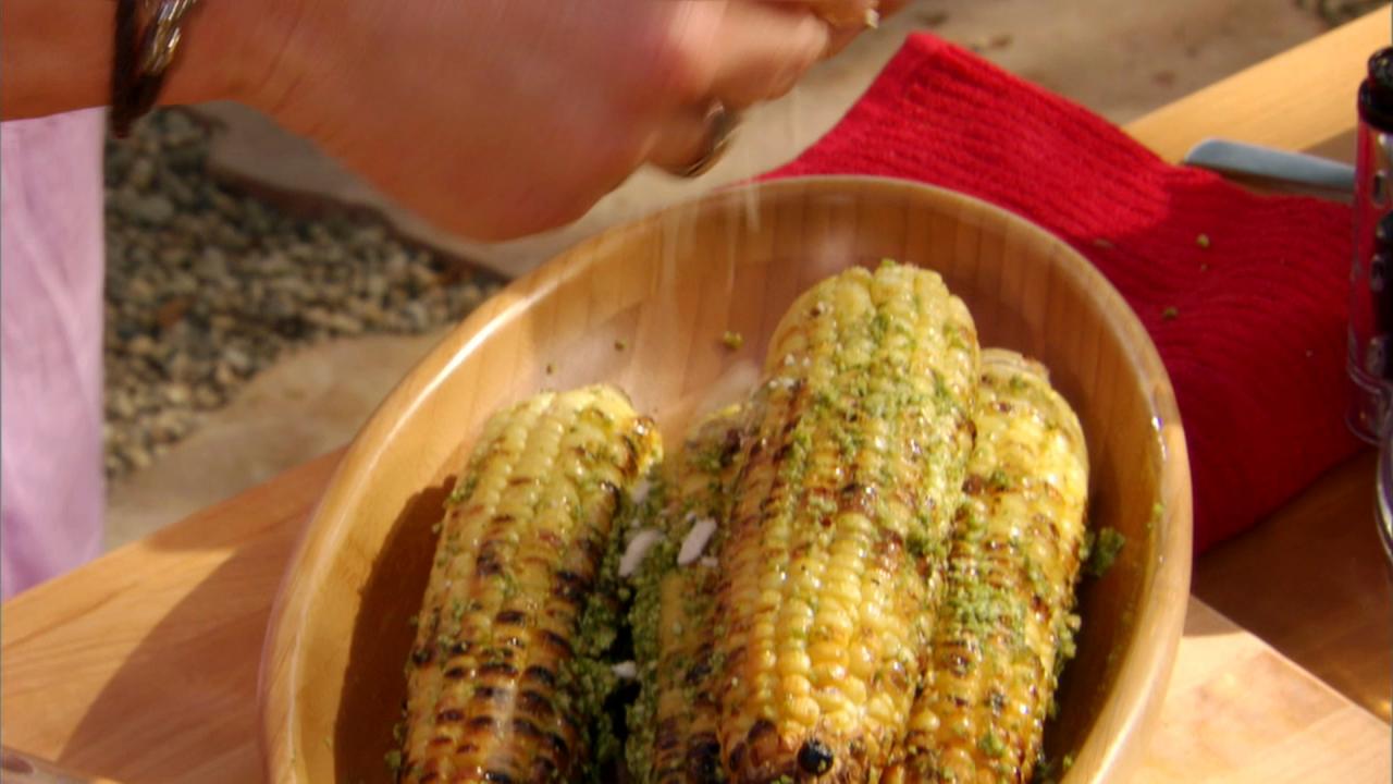 Grilled Corn & Cilantro Pesto
