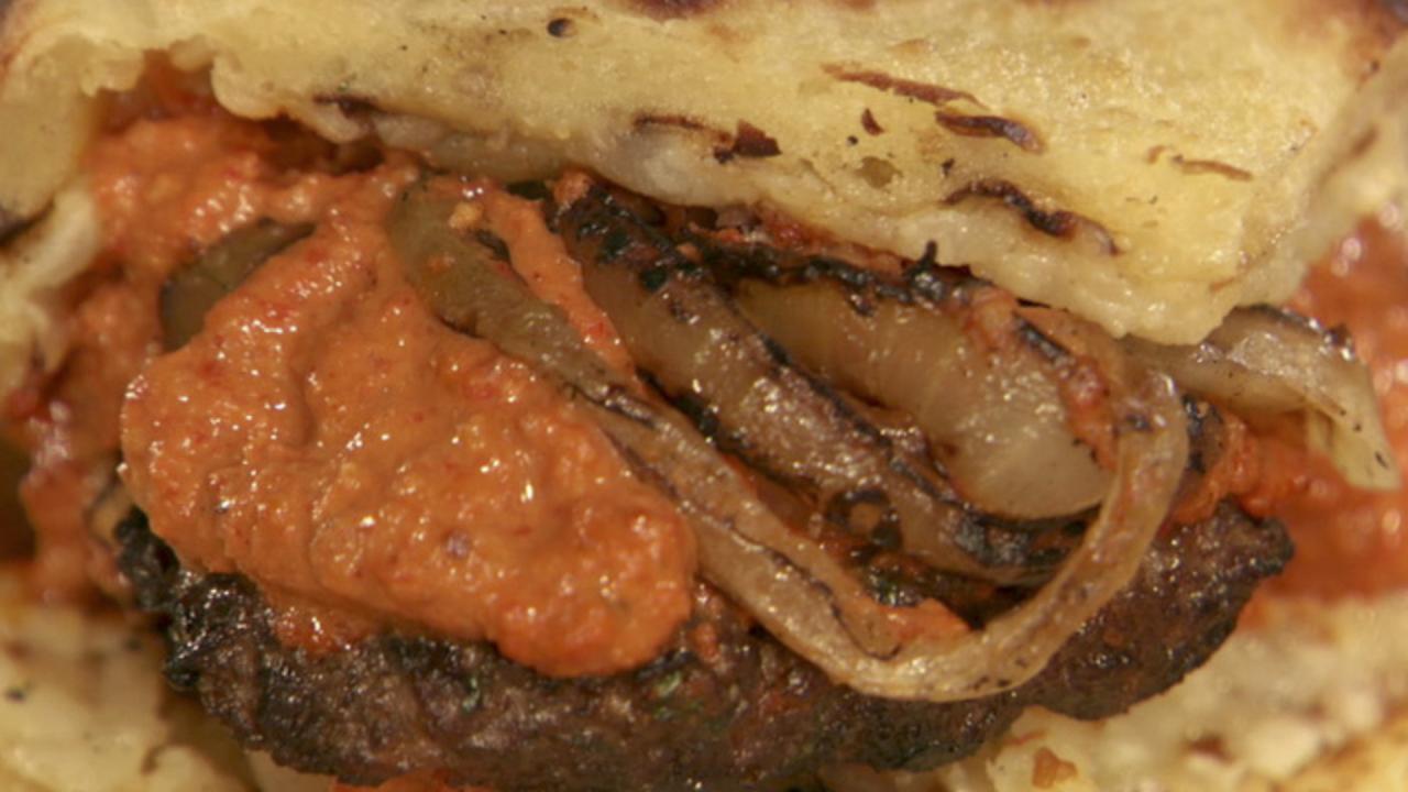 Mediterranean Lamb Patty Melt