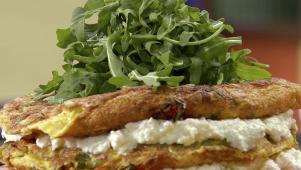 Zucchini Ricotta Omelet Cake