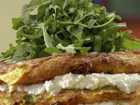Zucchini Ricotta Omelet Cake
