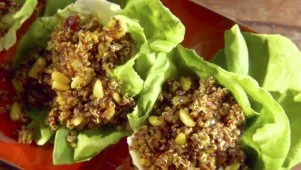 Quinoa Pilaf in Lettuce Cups
