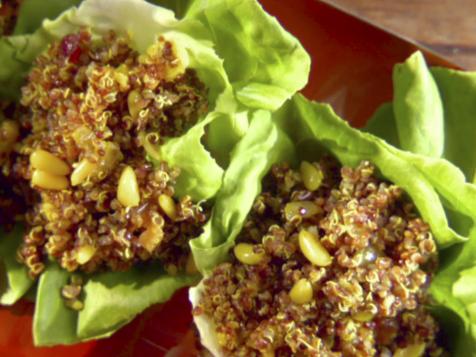 Quinoa Pilaf in Lettuce Cups