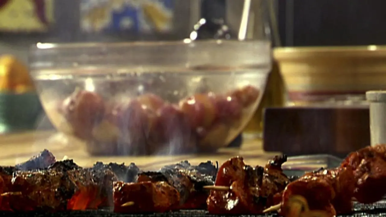 Pork Kebabs With Romesco