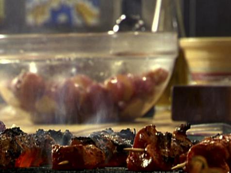 Pork Kebabs with Romesco