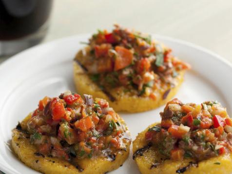 Grilled Polenta Crackers