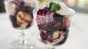 Grilled Biscuit Sundae with Peaches and Blueberries
