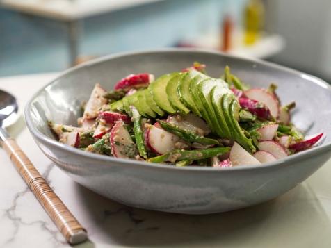 Radish, Avocado and Asparagus Salad