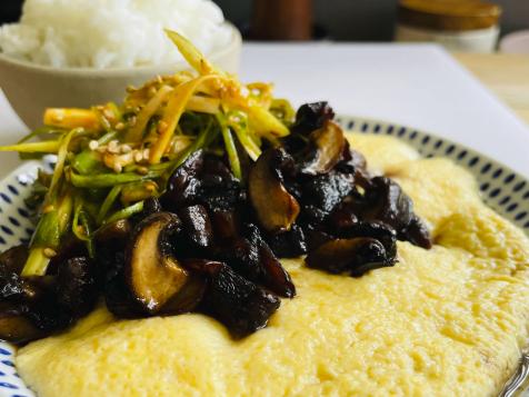 Steamed Egg with Soy Mushrooms