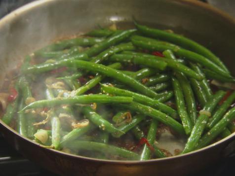 Sauteed Green Beans with Soy, Shallots, Ginger, Garlic and Chile