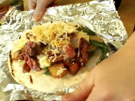Paris, TX, Steak and Egg Tacos