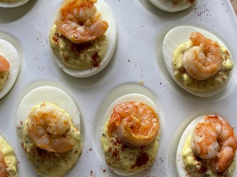 Deviled Eggs with Cajun Shrimp