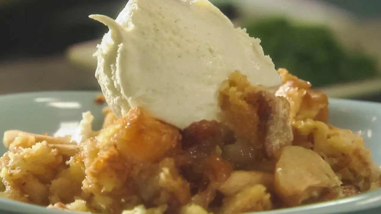 Apple Brown Betty with Ice Cream
