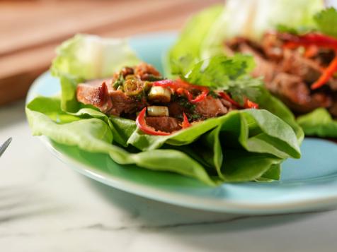 Spicy Pork Loin and Lettuce Wraps