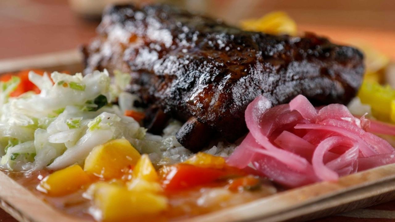 Mango Ribs and Rice Bowl