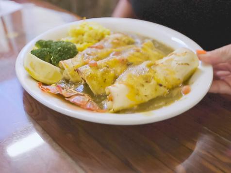 Lobster Enchiladas With Roasted Poblano Sauce