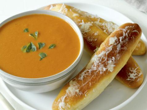Tomato Soup and Breadsticks