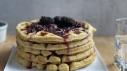 Cornmeal Waffles with Syrup