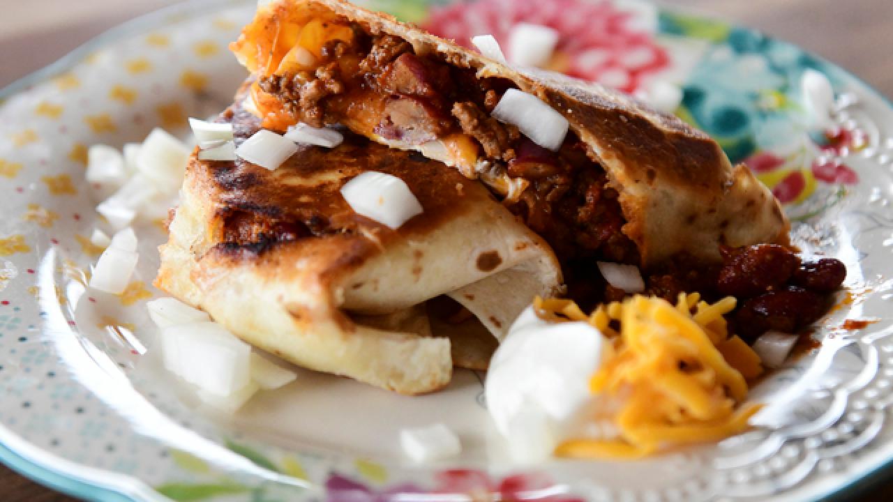 Chili Pie Burritos