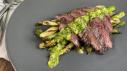 Skirt Steak with Pesto Butter