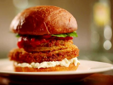 Deconstructed Eggplant Parmesan Sandwich