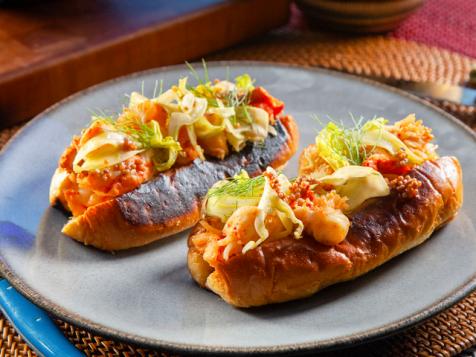 Butter-Poached Lobster Rolls with Celery Fennel Slaw