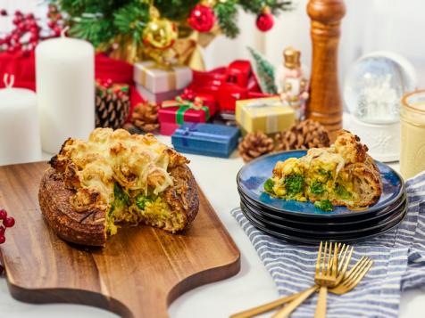 French Onion Breakfast Bread Bowl with Broccoli