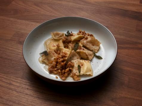 Gorgonzola and Pear Agnolotti with Sage and Walnut Brown Butter Sauce
