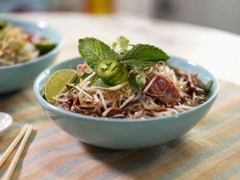 Quick and Easy Beef and Rice Noodle Soup