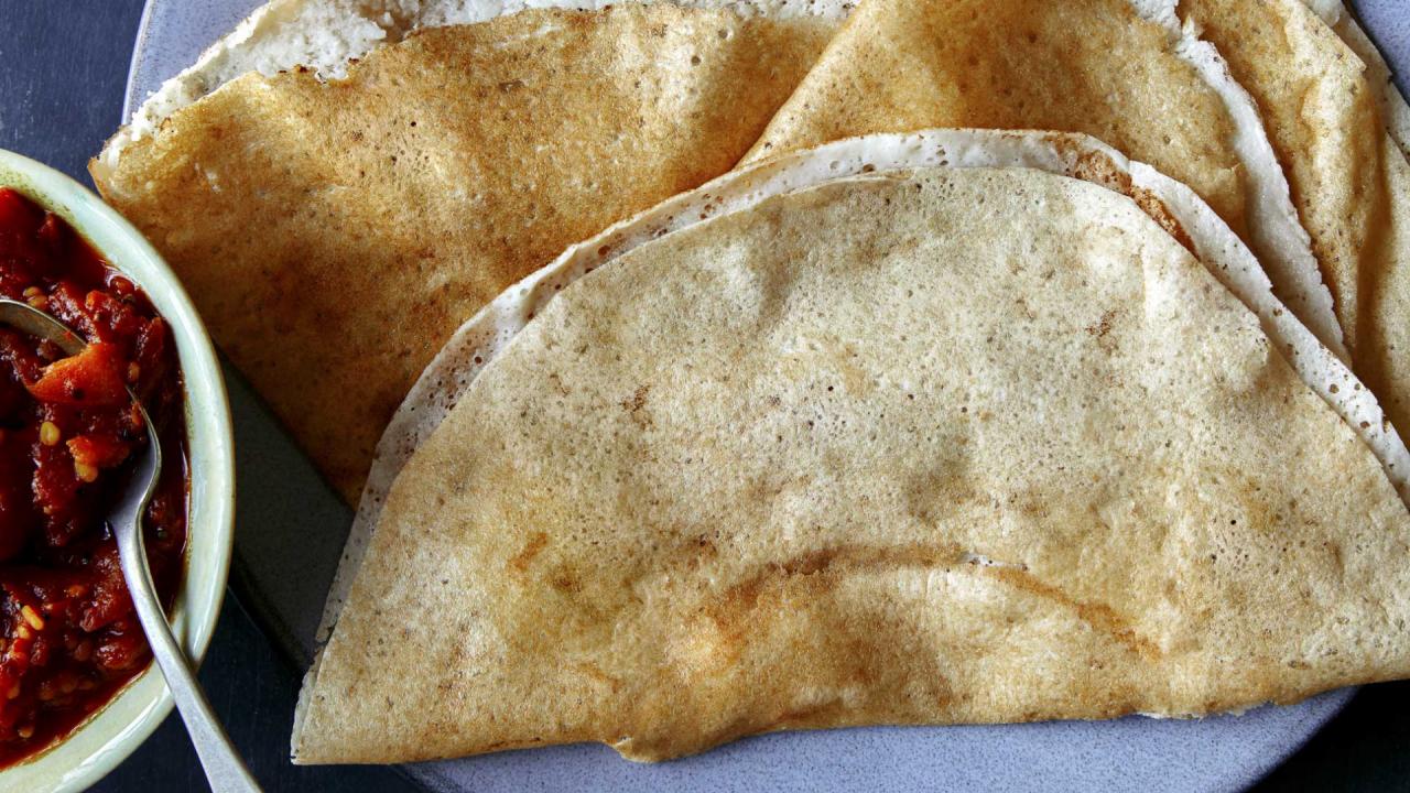 Tomato Chutney and Dosa