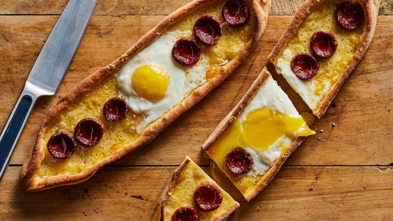 Turkish Pide with Eggs