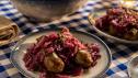 Hard Cider-Braised Sausages with Sauerkraut